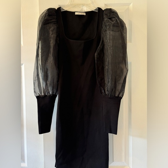 Alice + Olivia Abella Puff Sleeve Mini Dress size small - Picture 4 of 9